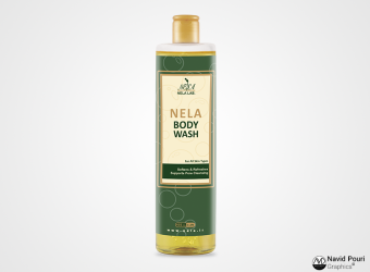 Nela Body Wash Shampoo Label Design